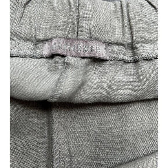 Cut Loose Spring Summer Linen Lounge Pants Gray Wide Leg Sz Medium - Picture 6 of 9